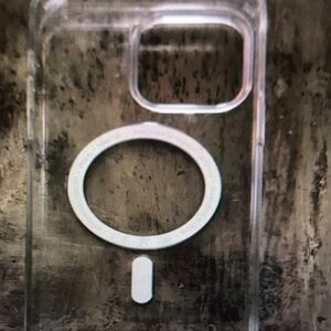 Apple Clear Phone Case with White Accents